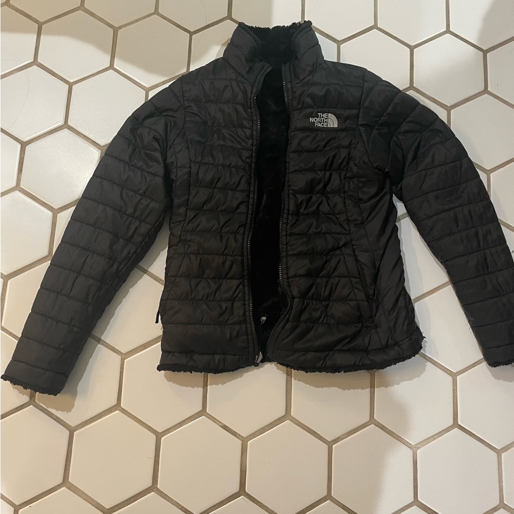 North Face reversible kids winter black jacket